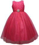 GIRLS CASUAL DRESSES  (0515716) FUSHIA